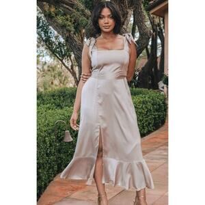 Show Me Your Mumu Claire Midi Bridesmaid Formal Dress Show Me The Ring NWT XXS